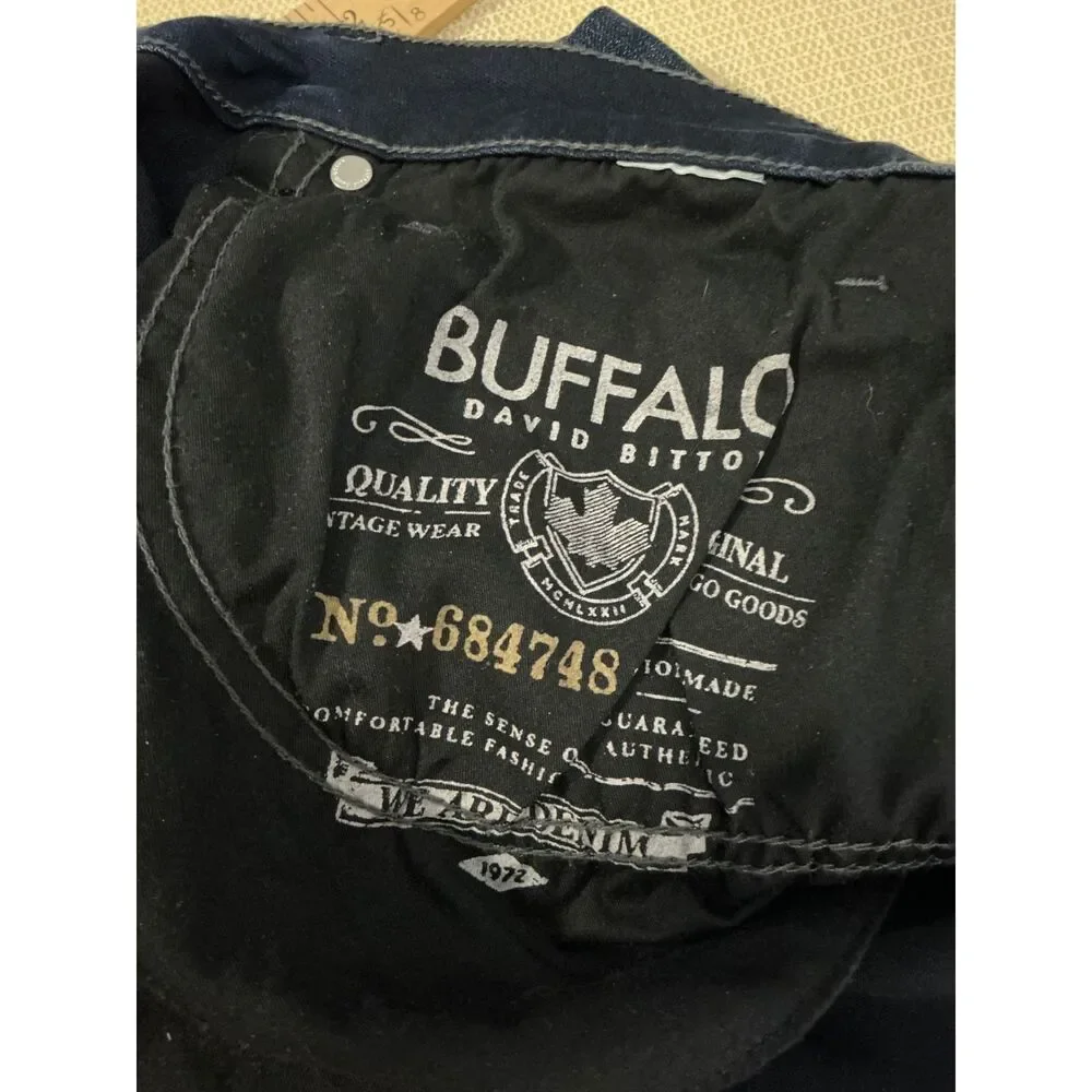 Buffalo‎ David Bitton Men's Straight Six Dark Wash Denim Jeans W40 L30
